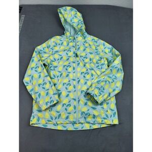 Cat & Jack Raincoat Kids Large 10 12yr Blue AOP Autumn Leaves‎ Full Zip Hoodie